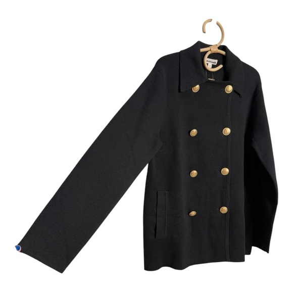 J. Crew Warwick sweater blazer Mid Thigh in Black Oversized XS, S Style CB927 - Picture 3 of 15